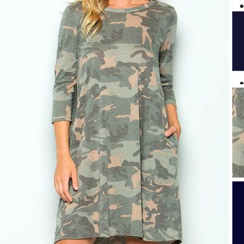 April Camo Swing Dress